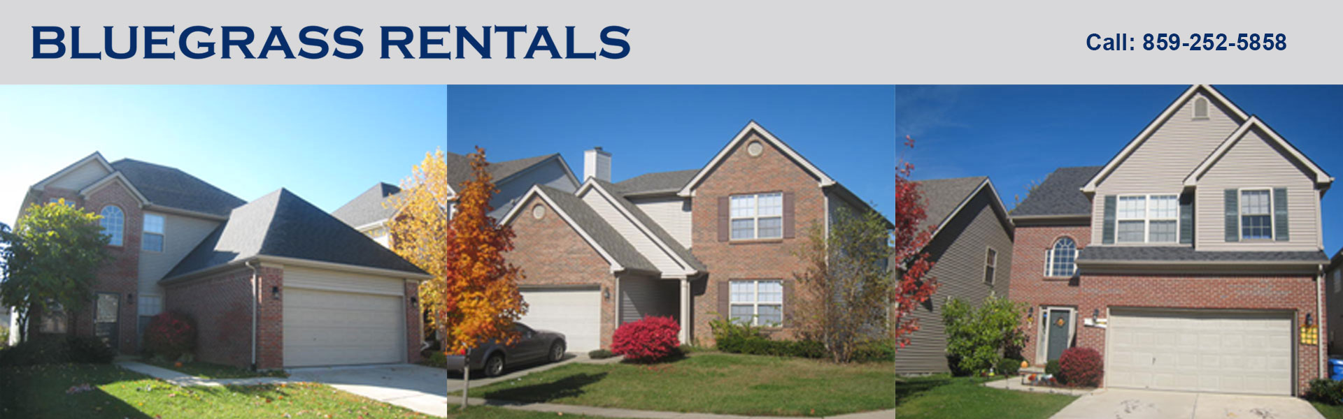 Bluegrass Rental Properties Single Family Homes Website Banner